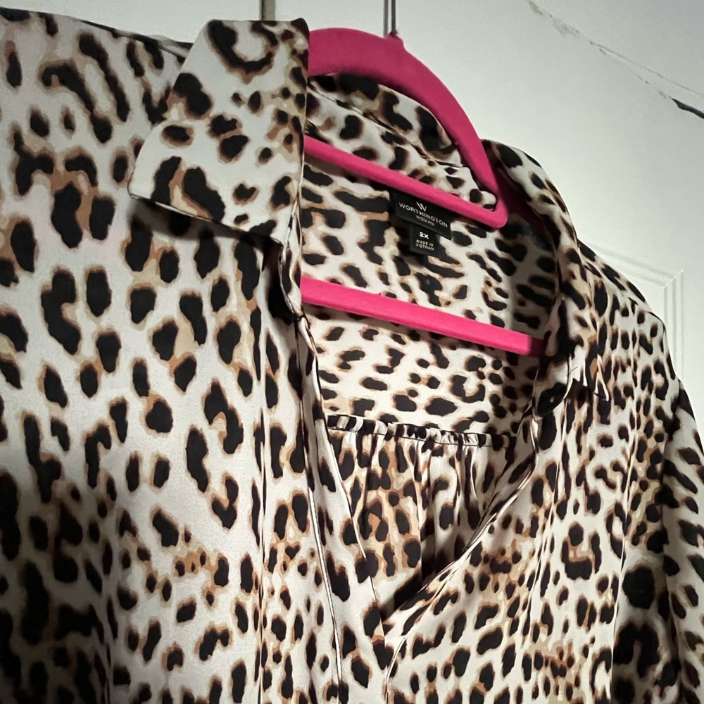 Worthington Button Down Blouse - Picture 2 of 4